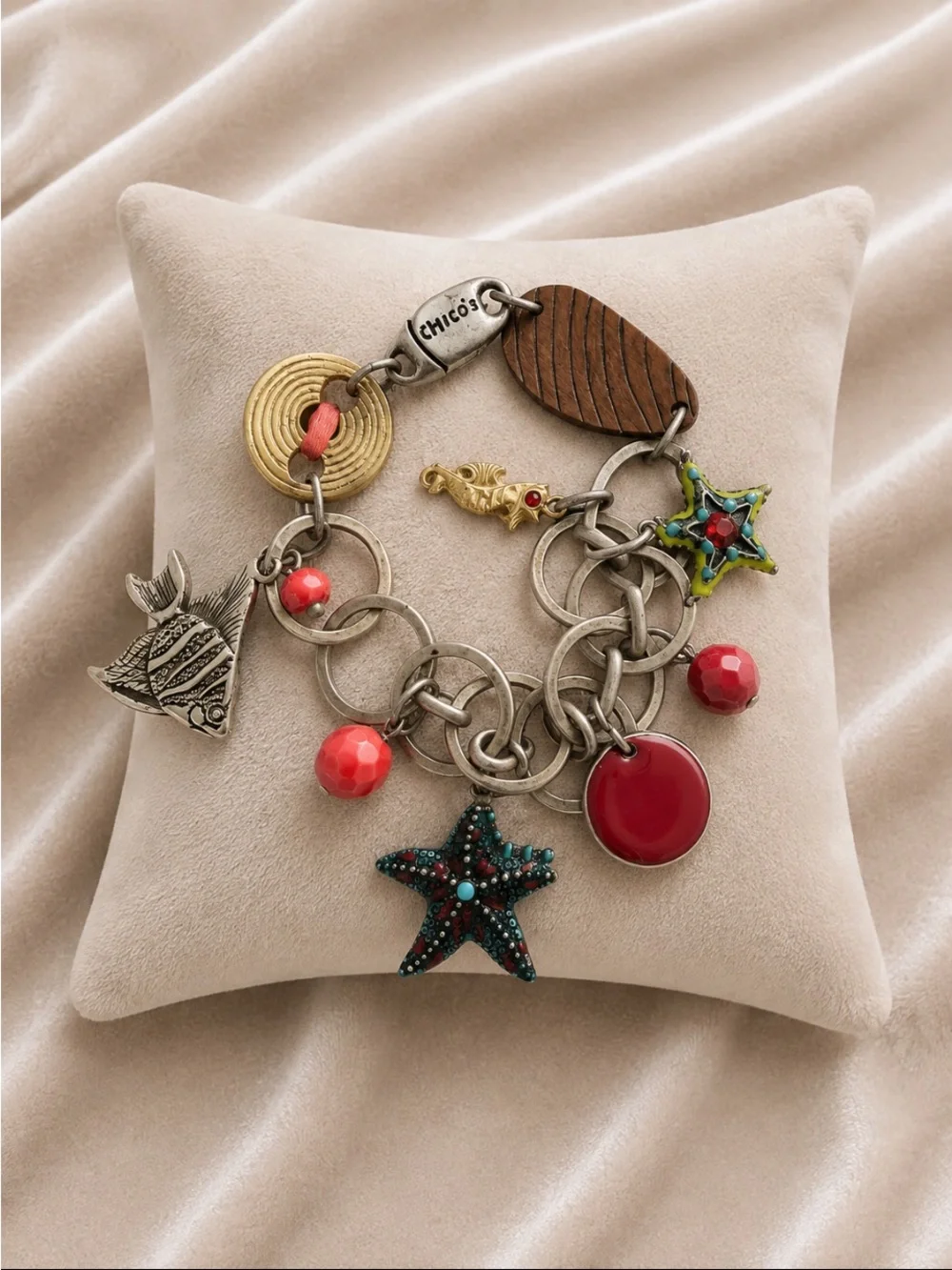 Chico’s Coastal Treasures Mixed Charm Bracelet